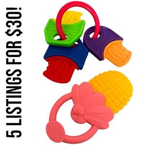 Baby Sensory Teething Toys, Corn Cob & keys